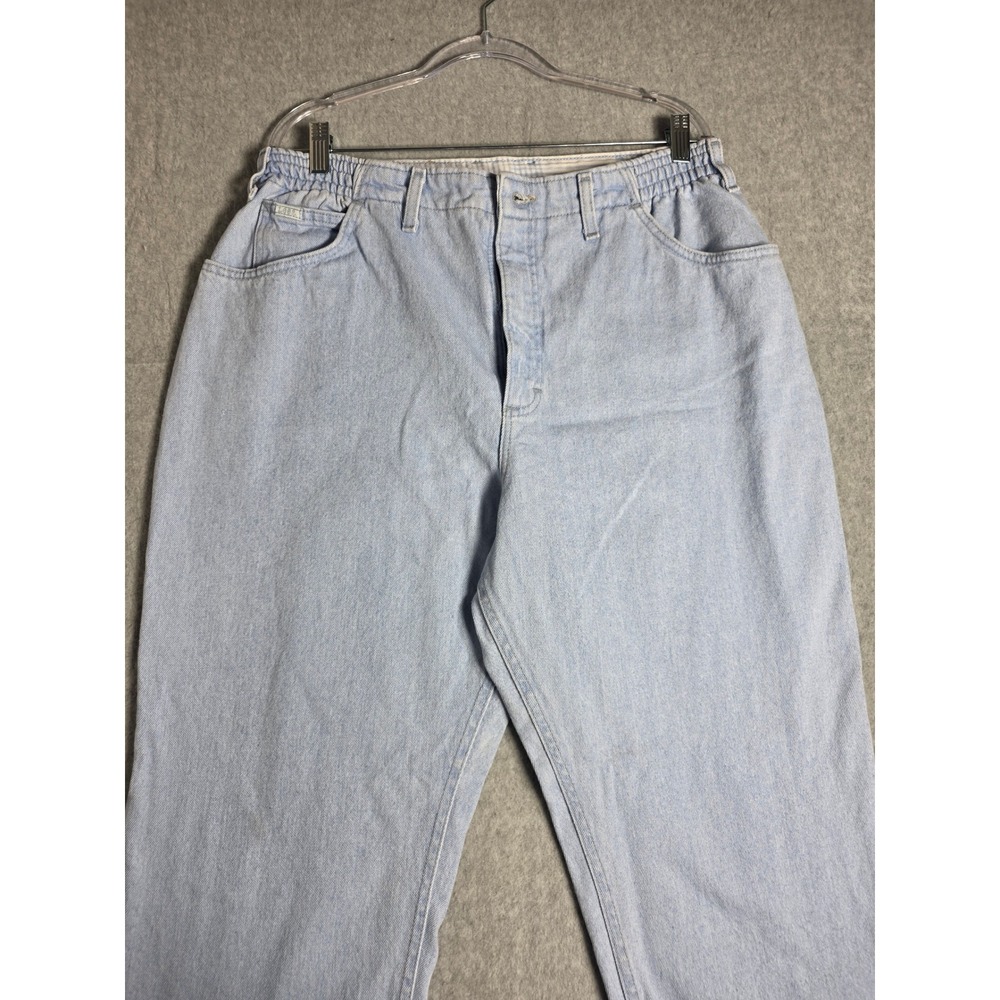 Lee Vintage High Rise Side Elastic Tapered Jeans Womens 32x28 Light Wash Denim